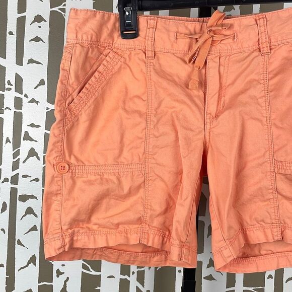 Tangerine Orange Roll Tab Shorts 11 - Picture 6 of 8